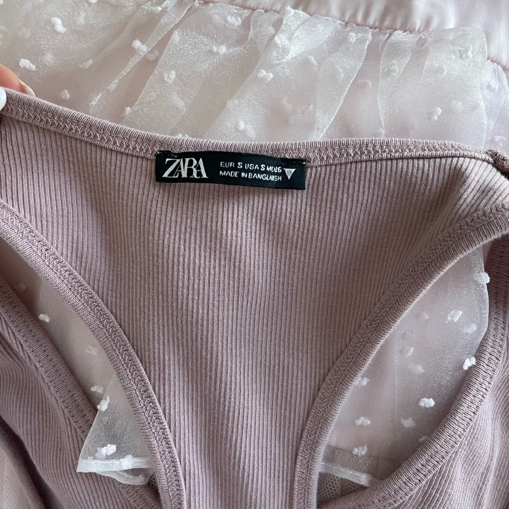Zara purple v neck tank